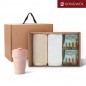 송월타올 리빙 기프트세트 30 (뉴베이직타올 130g 2P + 실리콘텀블러500ml 2P)
