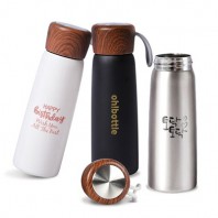 클린라인 304 이중진공 우드텀블러 400ml (이중진공)보온보냉