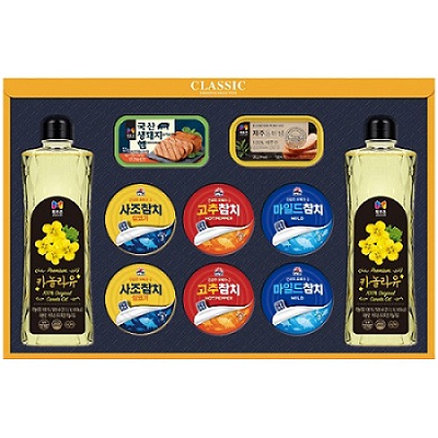 프리미엄 햄복합 D호 사조참치 목우촌햄 카놀라유 종합선물세트