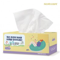 고급 미용티슈 200매(스티커부착) 각티슈