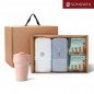 송월타올 리빙 기프트세트 37 (호텔컬렉션 클래식40 2P + 실리콘텀블러500ml 2P)