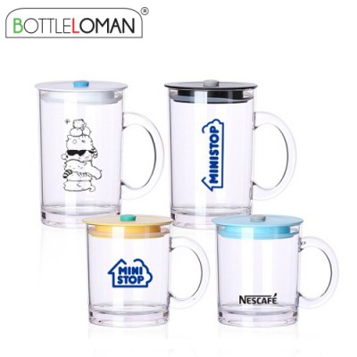 [보틀로만] 리유저블 와이키키 손잡이 머그 스트로우 355,500ml