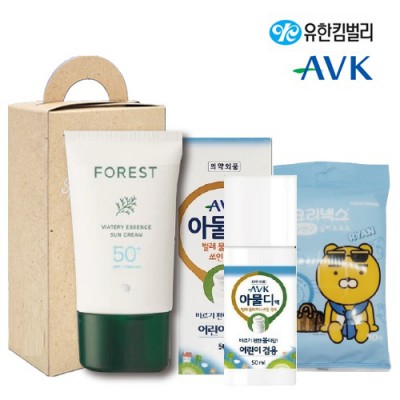 브생건101호(유한킴벌리 에센스선크림+모기약아물디액+카카오수앤수물티슈)