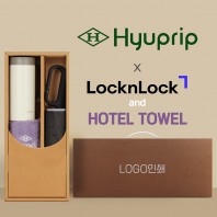 협립3단60 카라비너10K 거꾸로 300T고밀도 완전자동 우산 +락앤락 테이블머그+협립호텔코마170타월-세트