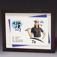 액자 인물화 알루미늄 상패 트로피 S8-8