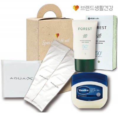 쿨아이스세트 브생건142호(아쿠아쿨토시+유한킴벌리 에센스 선크림+바세린젤리)