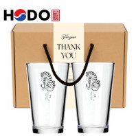 한국전통 K컬쳐 호랑이 맹호도 샤이닝 글라스컵 480ml 2P 선물세트