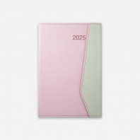 25절 별사이즈 3단 투톤 핑크 양장 다이어리(프리)