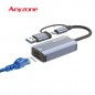 애니존 이중 커넥터(USB-A+C타입) 기가비트 이더넷 허브 ANY-HUB9