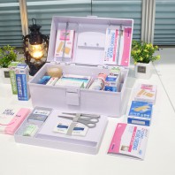 큐어메디 SP-2호 구급함+13종구급용품 가정용 휴대용 약통 구급상자 약통케이스 약보관함 응급키트