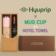 협립 3단 70 완전자동우산 +로하스 머그컵+협립40수호텔코마180타월-세트