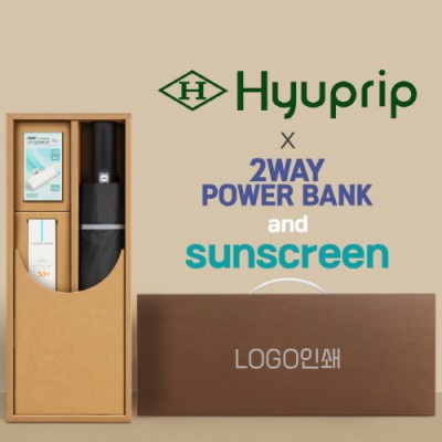 협립 3단 60 슈퍼 거꾸로 완전자동우산 +선크림+배터리-세트
