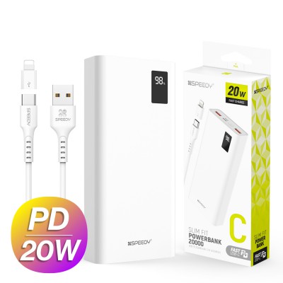 뉴에이커 슬림 핏 PD 20W 고속 보조배터리 20000mAh CP 0.2M 20W 원형 케이블