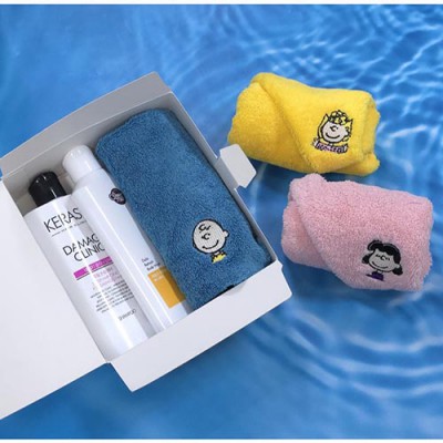 송월 타올 스누피 수건+ 케라시스 삼푸+린스 선물세트, 타올세트 타올선물 사은품 레디백 타월 세트 타월선물 사은품 답례품