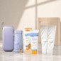 여미니 3종세트_ 암막5단UV사각양우산 파우치포함+엘지퓨어더마 선크림+아이스쿨토시(기프트박스)