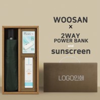 가르시아3단모던완전자동우산+선크림+배터리-세트