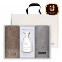 송월 생활공작소 3P 세트 (뉴명품 타올 2매 + 핸드워시 250ml 1개)