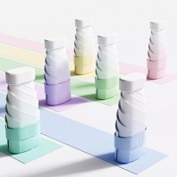 레인보우 컬러플 초경량 미니 5단우산
