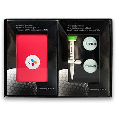 에폭시볼마커자석클립2set+높이조절골프티+골프파우치