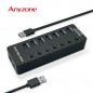 애니존 USB 3.0 무전원 개별스위치 USB 7PORT 허브 ANY-HUB2