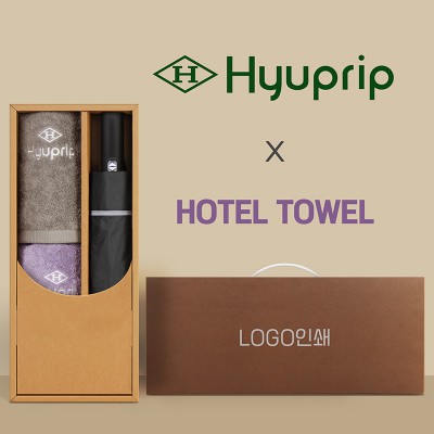 협립 3단 60 슈퍼 거꾸로 완전자동우산 +협립호텔코마170타월2P-세트