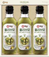 백설 압착 올리브유 2호  선물세트