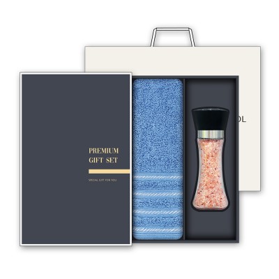 [송월] 호텔컬렉션 뉴필라라인40 세면타월 19g 1P + 히말라야 핑크소금(200g) 1P