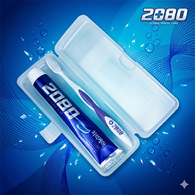 2080 치석케어 치약 오리지널  칫솔  휴대용 양치세트 대형