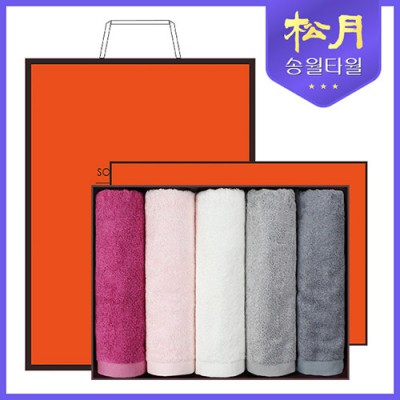 [송월타올] 송월 솔리드뱀부얀 210g 5P 타올세트