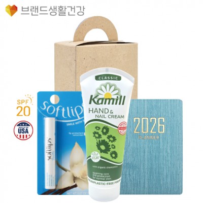 브생건 플래너세트 12호(미니 다이어리+카밀 핸드크림100ml+멘소래담 소프트립스 립밤)