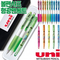 uni클리프터볼펜+클리프터샤프(0.5)+프로퍼스윈도우형광펜세트