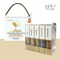 산들논밭 국산현미5종세트+박스컬러인쇄