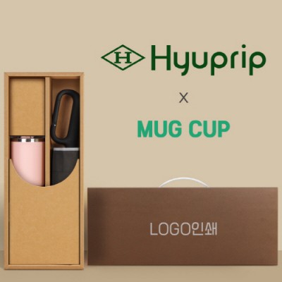 협립3단60 카라비너10K 거꾸로 300T고밀도 완전자동 우산 +로하스 머그컵-세트