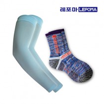 [레포마] 국산 3중 등산양말 + 쿨토시 세트