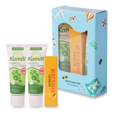 카밀 핸드크림 30ml 버츠비 립밤 3p 세트 (케이스 포함)