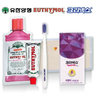 유시몰 유덴트세트 16호(치약20g+알칫솔1개+가글15ml+크리넥스아로마휴지)