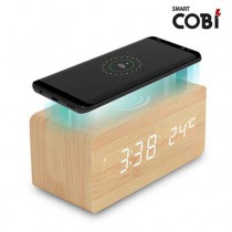 스마트코비 R1299LBW LED우드탁상 무선충전시계_인쇄,배송무료