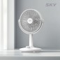 스카이 윈드 WD5 C타입 충전식 7엽 날개 BLDC 회전 무선 탁상용 선풍기