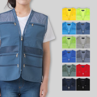 남자 여자 단체 행사 스탠다드 라이트 망사 조끼 (L-3XL)