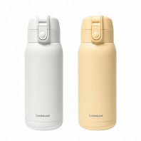 락앤락 스쿨핏 코튼캔디 원터치텀블러 370ml 화이트/옐로우