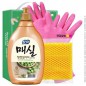 참그린매실500용기 고무장갑32cm 망사수세미 3종세트