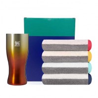 스탠리 골든아워 프리즘 필스너 비어글라스 443ml ＋송월고급수건1P세트