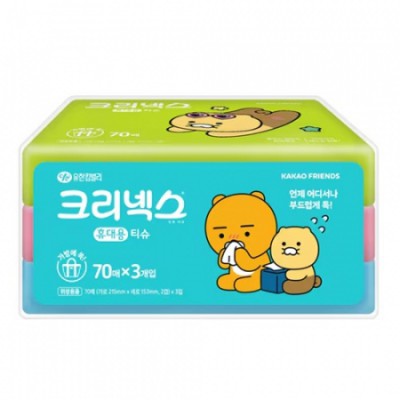 크리넥스 여행용티슈 카카오 70매x3입