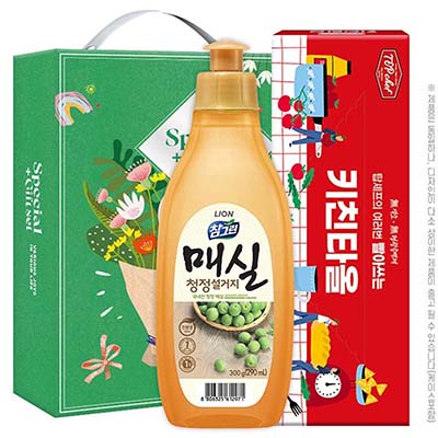 참그린매실300용기 빨아쓰는키친타올 2종세트