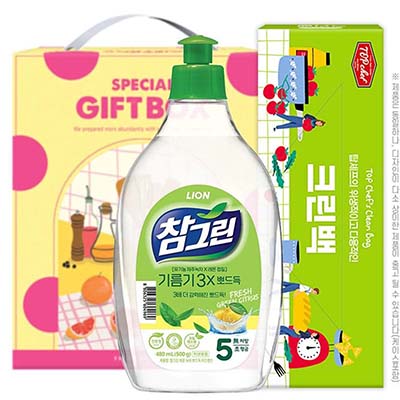 참그린 녹차500용기 크린백 2종